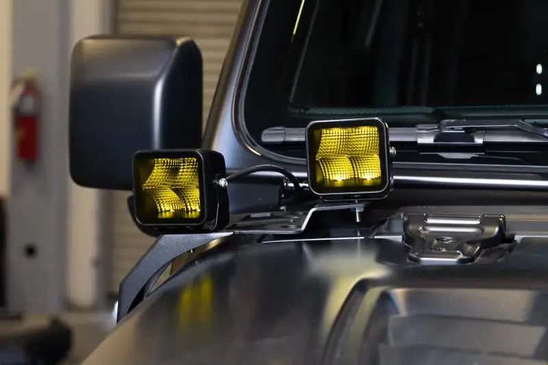 DV8 Offroad 3in Elite Series LED Amber Pod Light - Truck & Automotive