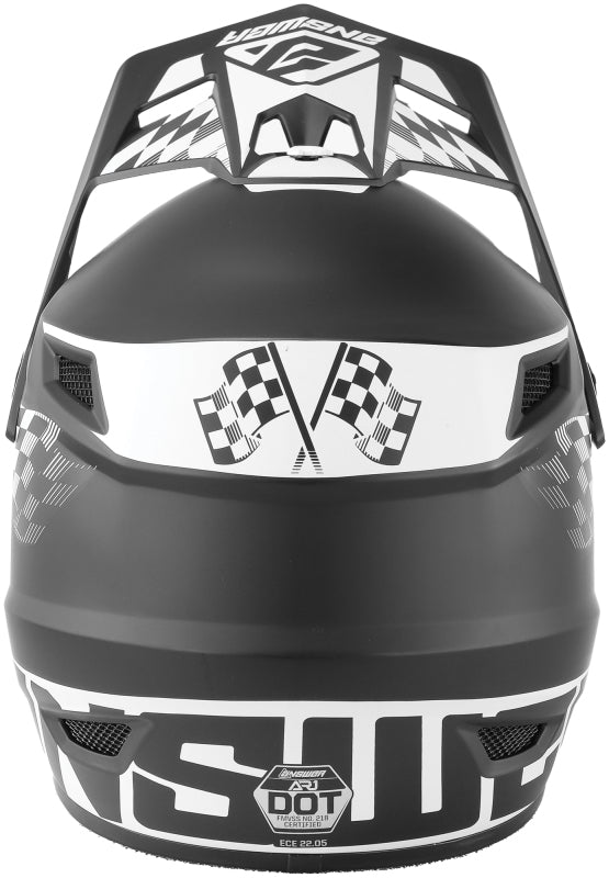 Answer AR1 Sweep Helmet Black/White Youth - Medium - Answer