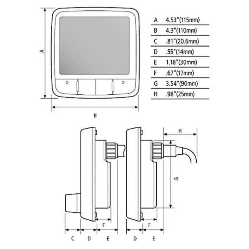 E70059 Raymarine Instru. Depth I50 Display Only - Multi Function