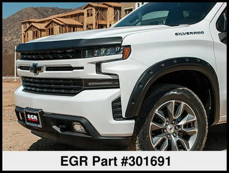 EGR 2019 Chevy 1500 Super Guard Hood Guard - Dark Smoke - RV and Auto Parts
