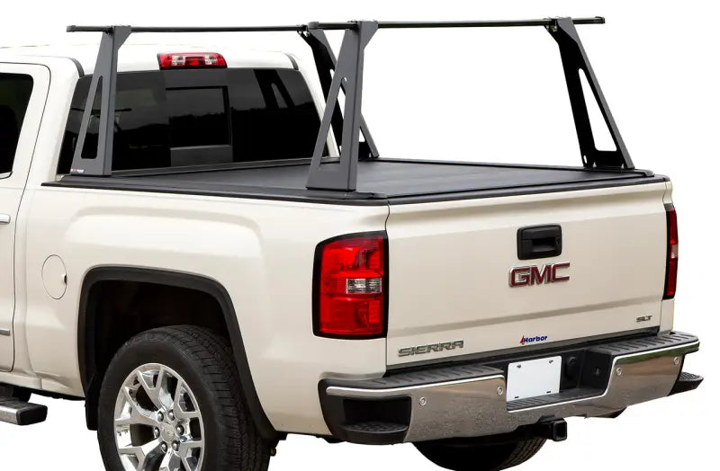 2018 GMC Sierra 3500HD crew cab truck bed with ELF0501 Pace Edwards truck rack