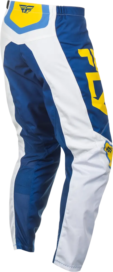F 16 Pants Ca/Ny White/Dark Blue/Yellow Sz 28 - FLY RACING