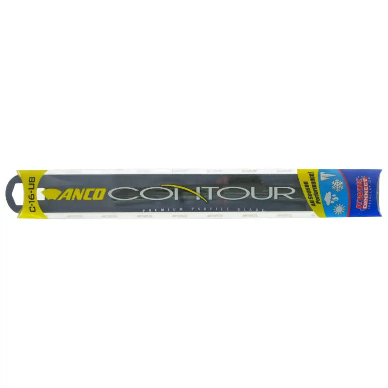 Anco Contour windshield wiper blade on F-16-UB Anco Beam Wiper Blade for clear vision