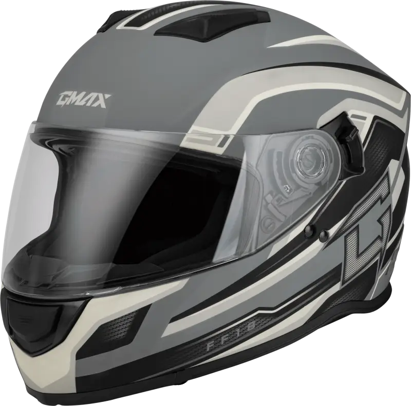 gmax motorcycle helmet Ff 18 Drift Helmet Matte Grey/Silver/Black XL