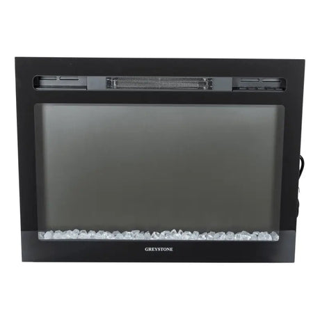 Furrion Llc Greystone 26' LED Wall Mount Fireplace with crystal stones, sleek black design, ideal for RVs, homes, and offices, combines warmth and style, Inside RV, RV Parts Shop, Exterior Parts & Accessories, RV Appliances RV Air Conditioner RV Refer, AVADA - Best Sellers