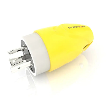 Yellow and white Furrion 30a 125v plug for marine use, L530P M model