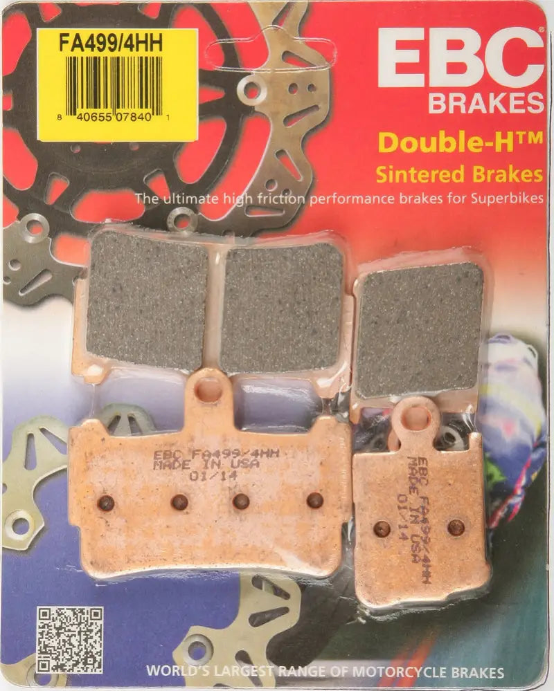 EBC Double-H Sintered Motorcycle Brake Pads FA499/4HH for strong braking performance