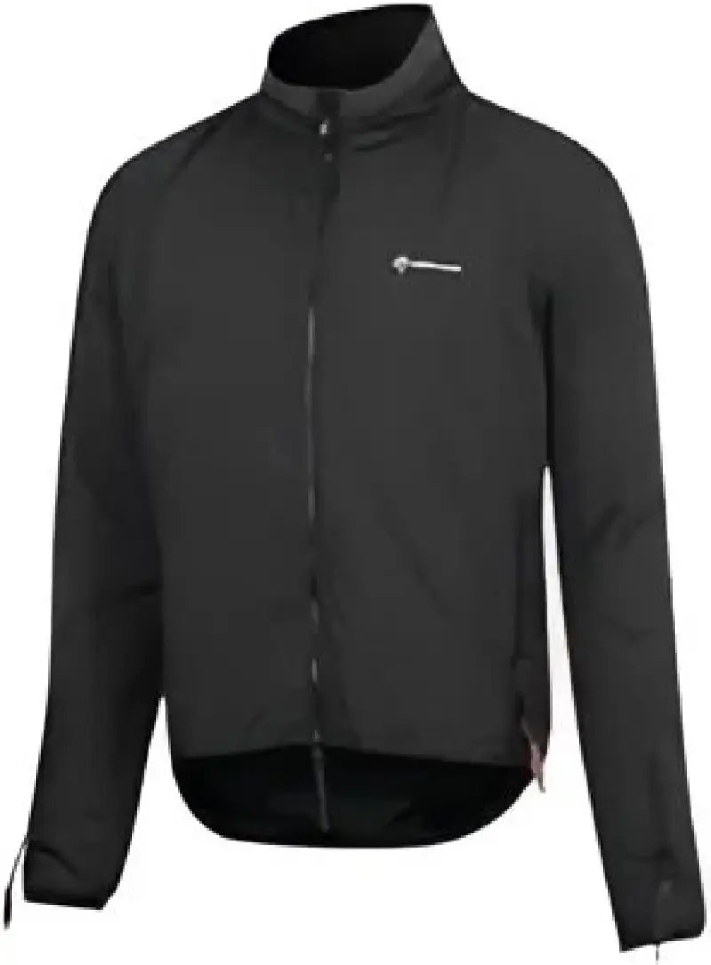 Black lightweight full-zip cycling jacket with high collar from Firstgear Reflex Mesh collection