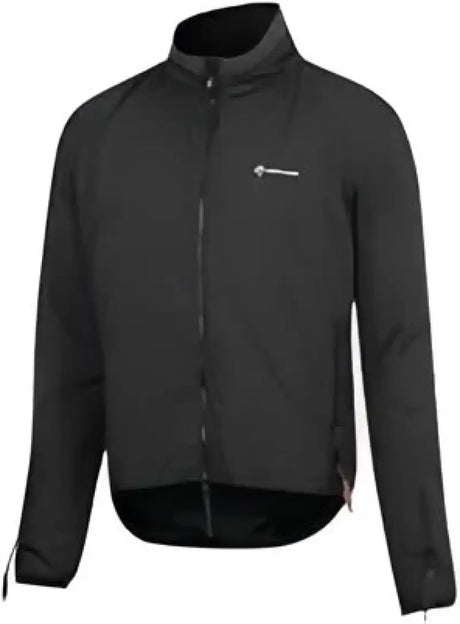 Black lightweight full-zip cycling jacket with high collar from Firstgear Reflex Mesh collection