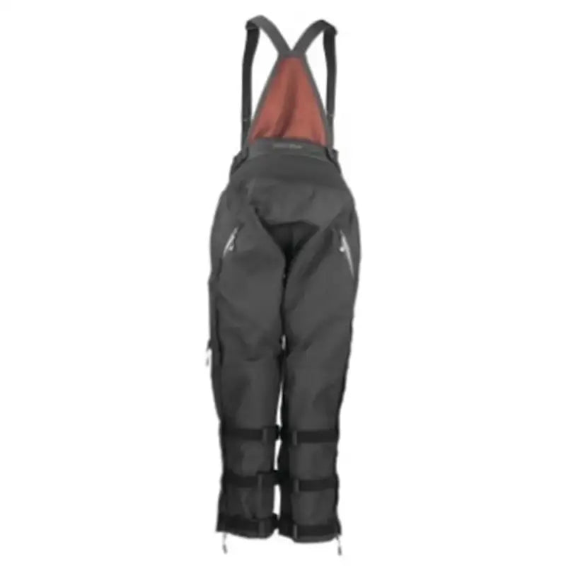 Gray waterproof bib overalls from FIRSTGEAR Rogue XC Pro Pants Black 36 Tall