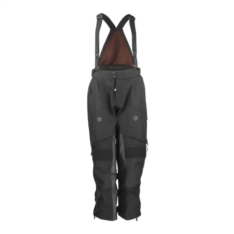 Black FIRSTGEAR Rogue XC Pro Pants with adjustable suspenders for skiing or snowboarding
