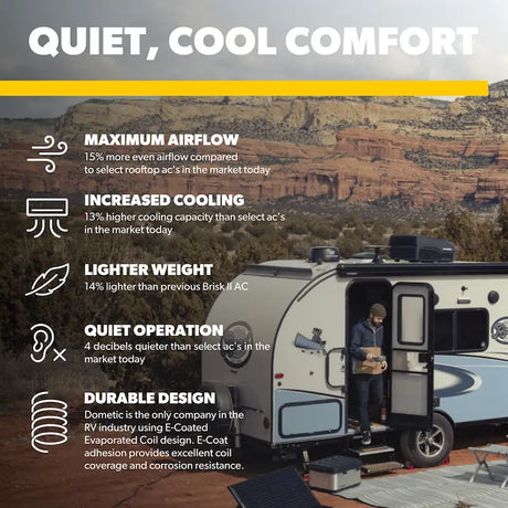 Stay cool with the FJX3573MBKAS Dometic Freshjetx 15K-Mech Val Blk, offering 15K BTU power for your comfort needs.