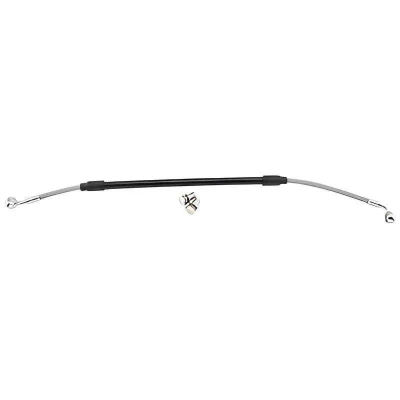 Black and silver stainless steel brake line with fittings for FK003D347R Galfer Yamaha rear