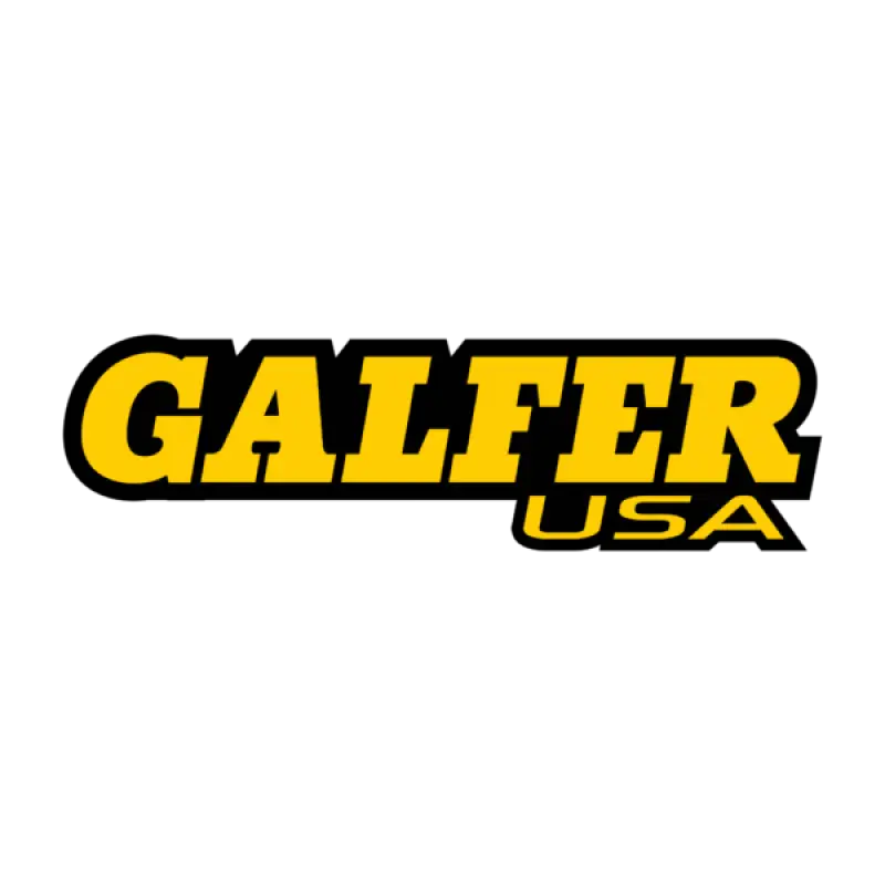 Yellow GALFER USA logo on FK003D984-R Galfer stainless steel brake line for Husqvarna