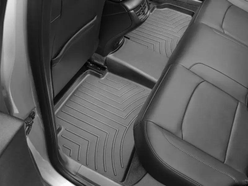 Floor Liner Molded Fit; With Channels And Reservoir To Direct Hold Fluids Applied WeatherTech Logo; Black;