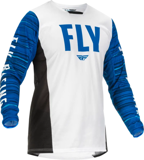 Fly Racing Fly Racing 375-5232X Kinetic Wave Jersey White/Blue 2X