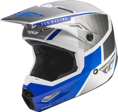 Fly Racing Fly Racing 73-8641YM Youth Kinetic Drift Helmet Blue/Charcoal/White Ym