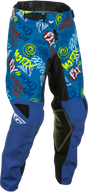 Fly Racing Fly Racing 375-43722 Youth Kinetic Rebel Pants Blue/Light Blue Sz 22