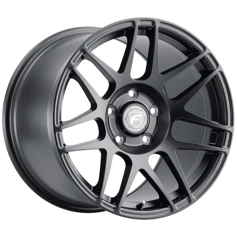 Black alloy wheel showcasing Forgestar F152 19x9 satin black finish for stylish rides