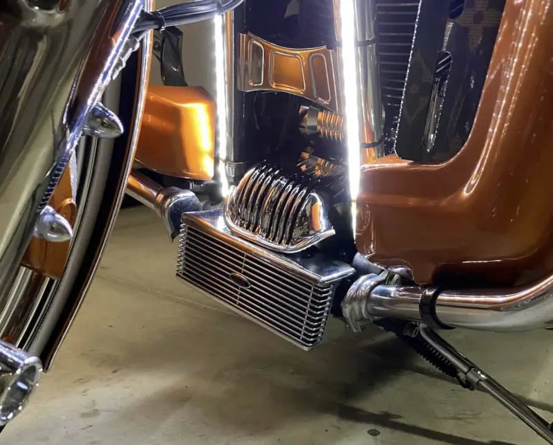 Front Mount Oil Cooler Tc Touring `09 16 Chrome