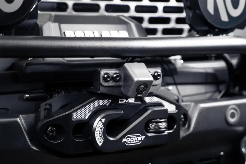 Front View Camera Relocation Bracket Relocates for Full Visibility With DV8 Winch Bumpers; Includes Extended Optical