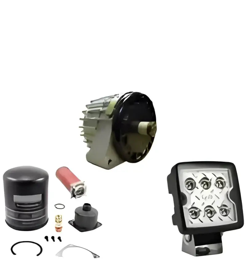 Assorted vehicle parts including FT20731 Fabtech Traction Bar Spacer for fabtech traction bar