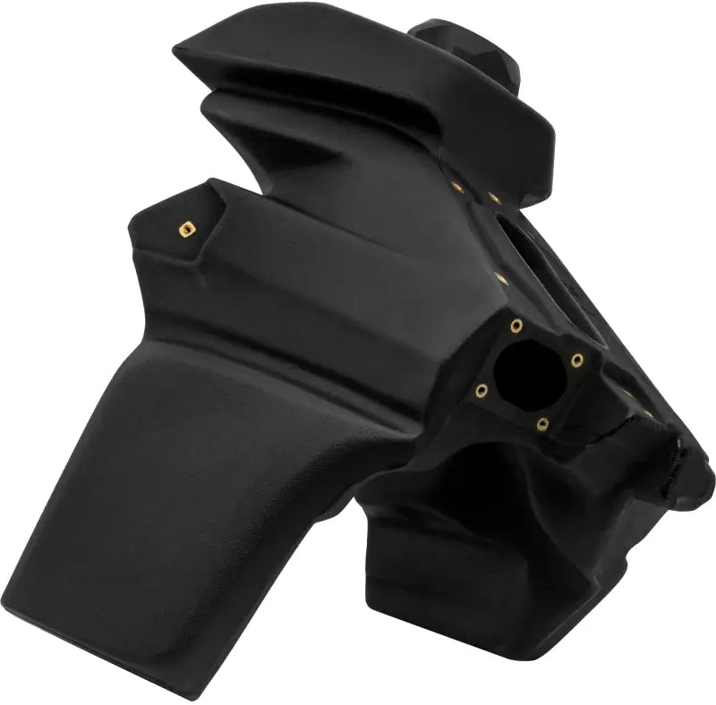Black ATV fuel tank with mounting holes for RV parts & accessories, gas black finish