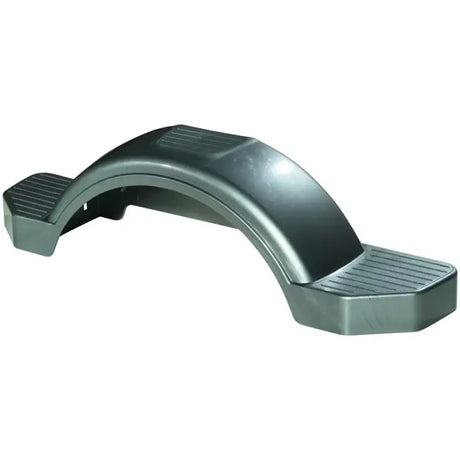 Fulton 12-Inch Plastic Fender for Silver Tires, durable and sleek design for enhanced trailer protection.