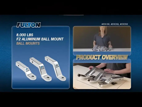 Fulton Aluminum Ball Mount with 2-Inch Drop - Trailer Hitch