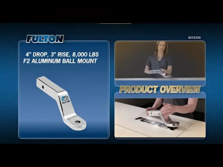 Fulton Aluminum Ball Mount with 4-Inch Drop - Trailer Hitch