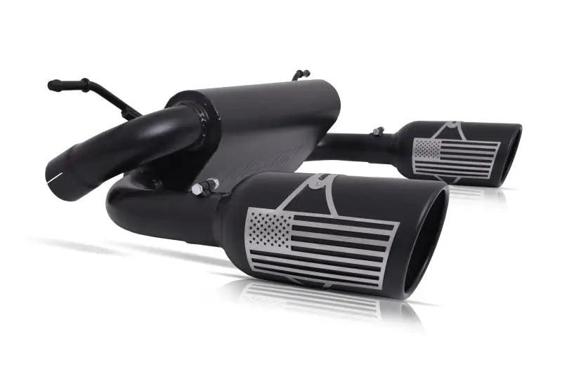 Gibson 07-10 Jeep Wrangler JK X 3.8L 2.5in Patriot Series Cat-Back Dual Split Exhaust - Blk Ceramic - Truck & Automotive