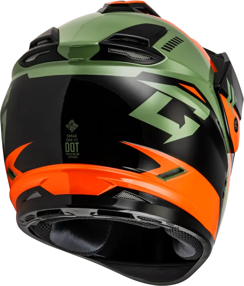 Gm 11s Ronin Snow Helmet W/ Elec Shld Orange/Grey/Black 2x