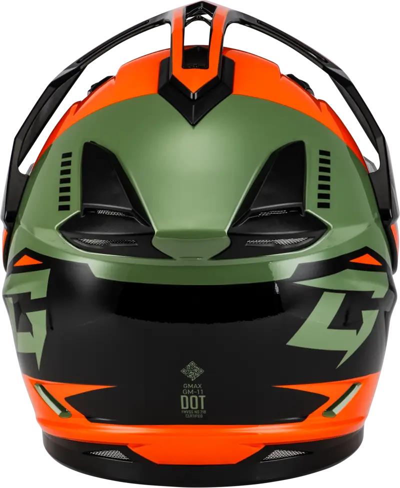 Gm 11s Ronin Snow Helmet W/ Elec Shld Orange/Grey/Black 2x