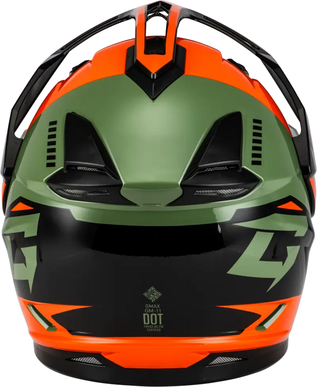 Gm 11s Ronin Snow Helmet W/ Elec Shld Orange/Grey/Black 2x