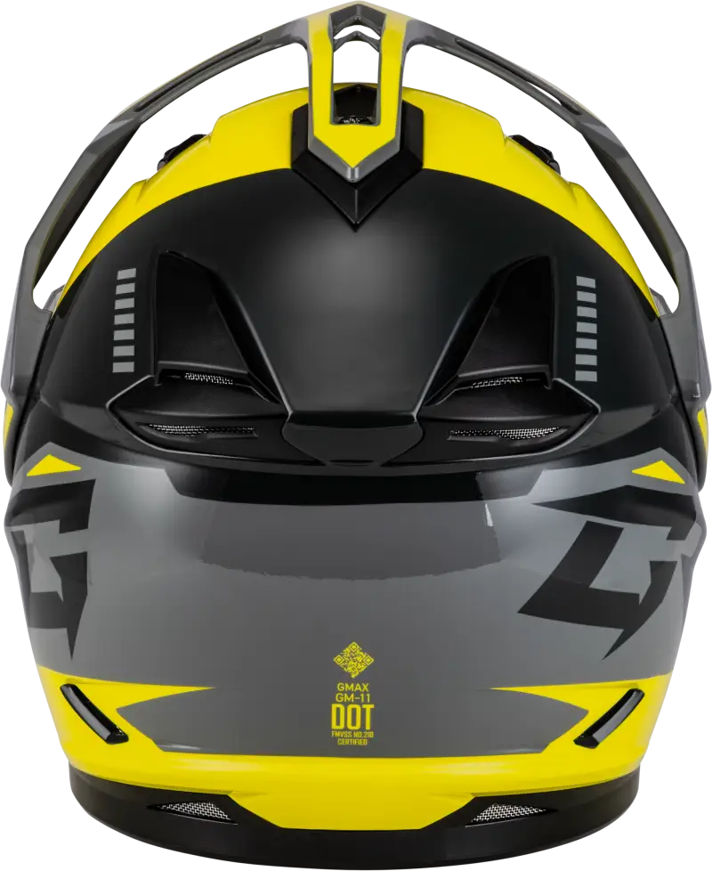 Gm 11s Ronin Snow Helmet W/ Elec Shld Yellow/Slvr/Grey 2x