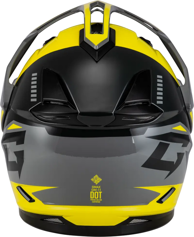 Gm 11s Ronin Snow Helmet W/ Elec Shld Yellow/Slvr/Grey Xs