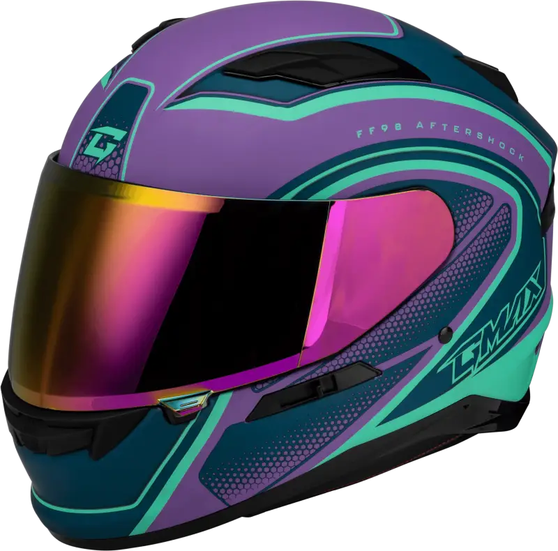 Ff-98 Aftershock Helmet Matte Purple/Blue Lg