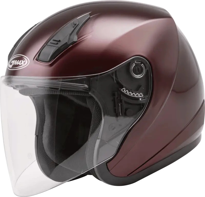 Of-17 Open-Face Helmet Wine Red 3X
