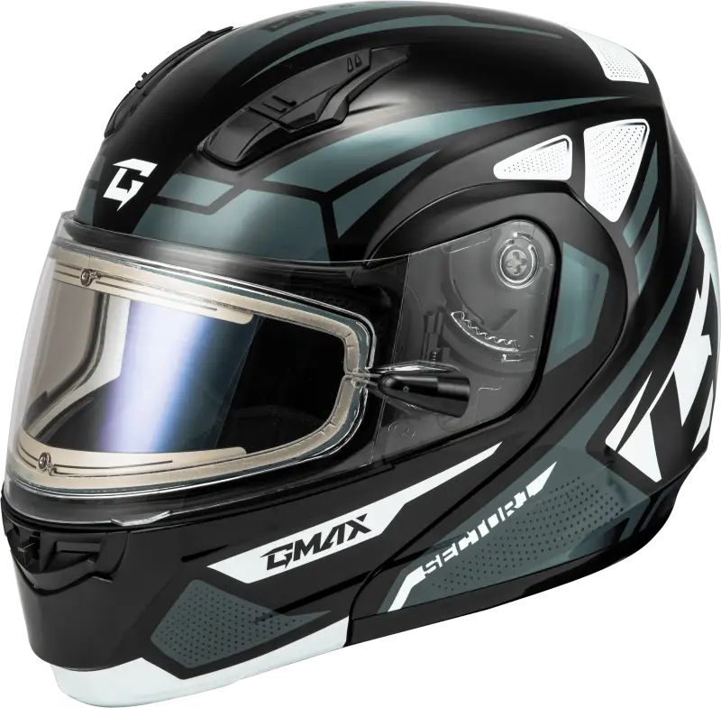 Md-04S Sector Snow Helmet W/ Electric Shield Blk/Silver Sm