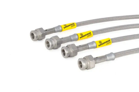 Four braided stainless steel brake lines for Mazda Protege brake line kit upgrade