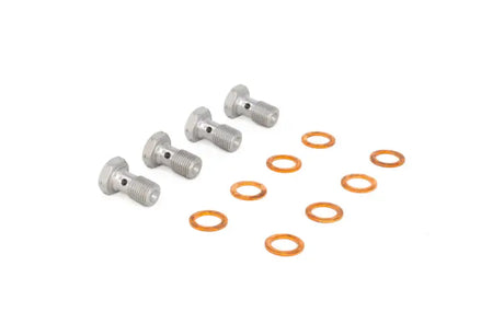 Four banjo bolts with copper washers for Mazda Protege brake line kit rear disc