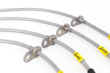 Braided stainless steel brake line kit with mounting brackets for Toyota Avalon 02/06-12