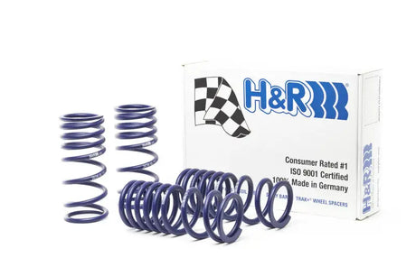 Blue coil springs with H&R box for H&R Sport Spring upgrade on Ferrari 458 Italia