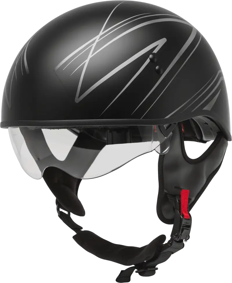 H1651074 Hh 65 Half Helmet Torque Naked Matte Black/Silver Sm - HH-65