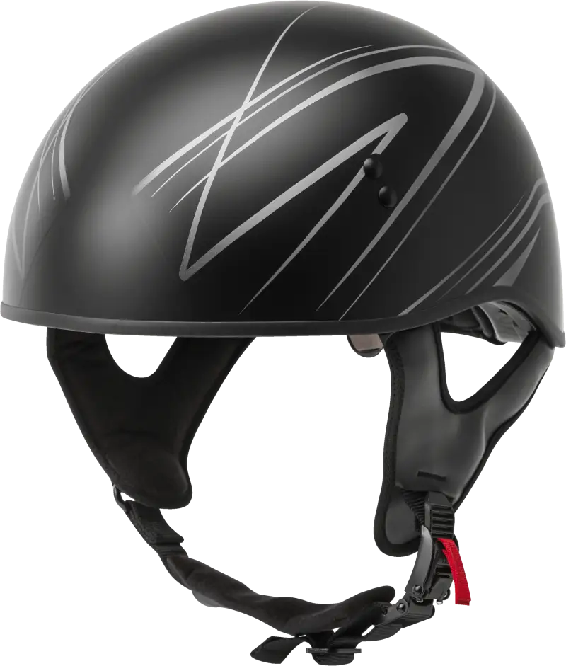 H1651074 Hh 65 Half Helmet Torque Naked Matte Black/Silver Sm - HH-65