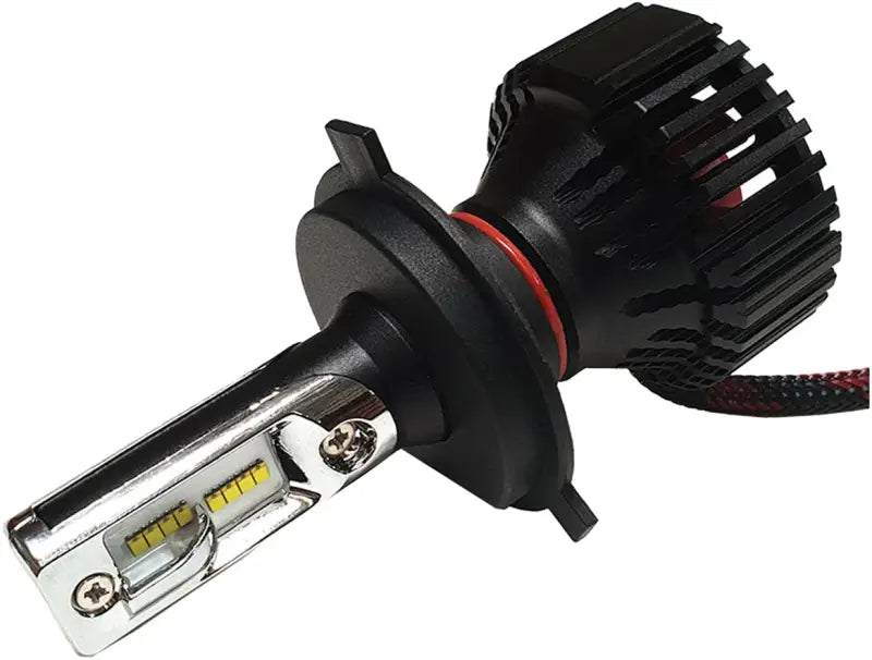 H4F3-B H4 Fan Heatsink Headlight High Performance Tri Led Bulb - Tri-LED