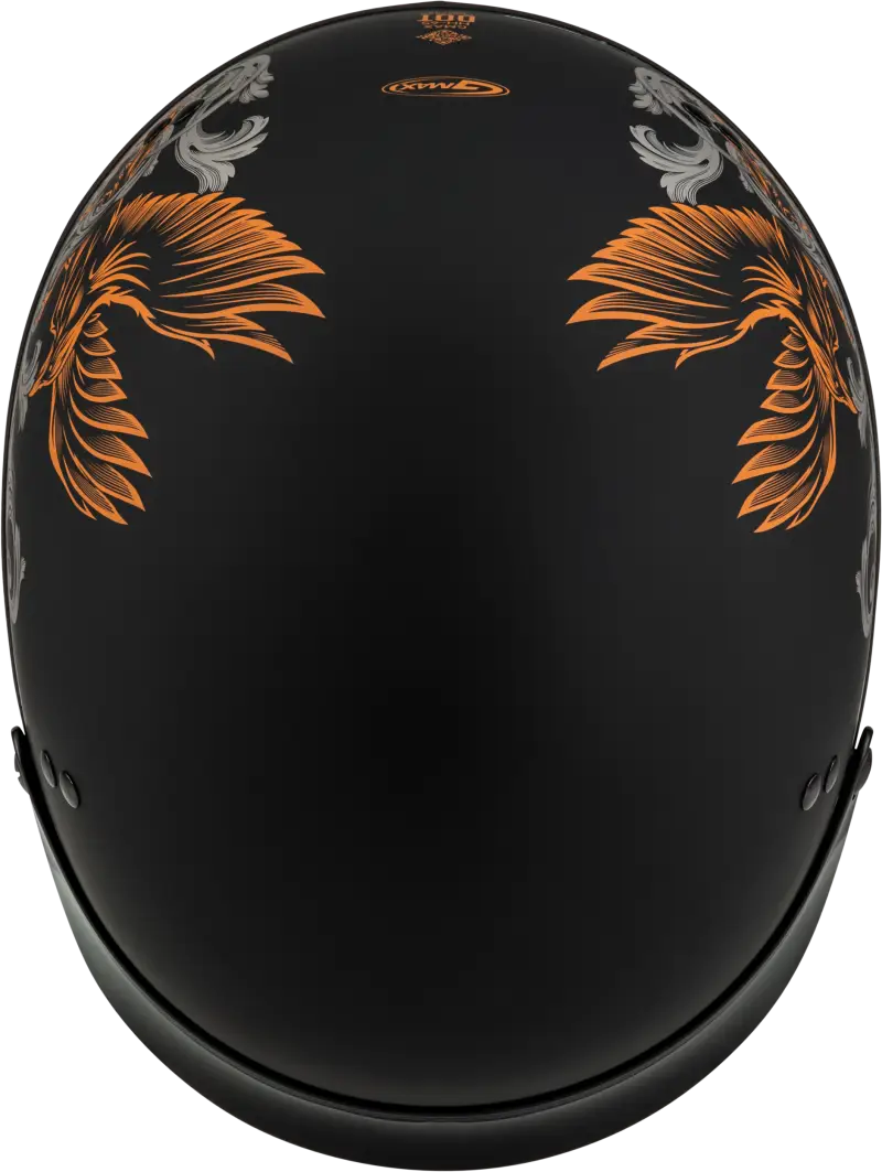 H96510944 Hh 65 Corvus Helmet W/Peak Matte Black/Silver/Orange Sm - HH-65