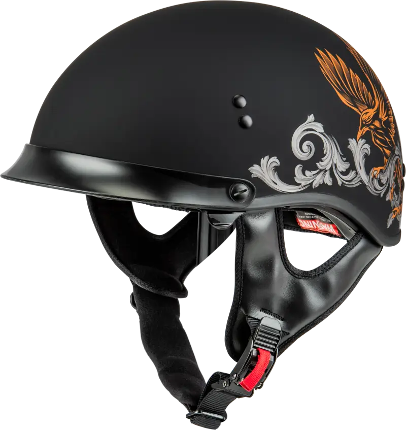 H96510944 Hh 65 Corvus Helmet W/Peak Matte Black/Silver/Orange Sm - HH-65