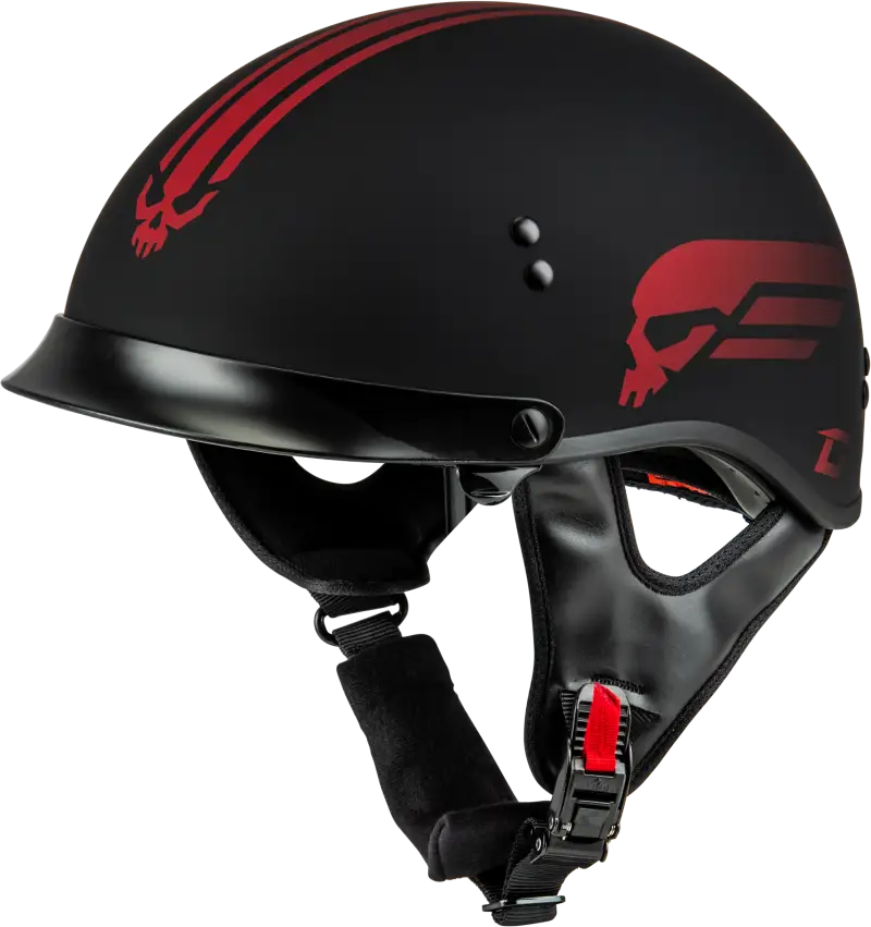 H96511324 Hh 65 Retribution Helmet W/Peak Matte Black/Red Sm - HH-65