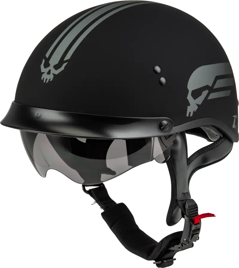 H96511817 Hh 65 Retribution Helmet W/Peak Matte Black/Silver Xl - HH-65